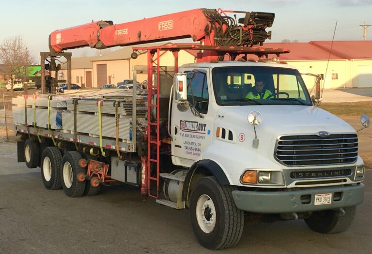 Boom delivery drywall truck six story